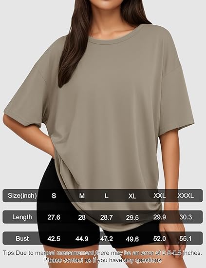 Siimcuzy 1/2/4 Pack Oversized T Shirts for Women Loose Fit Crew Neck Summer Casual Workout Baggy Tees Plus Size Tops