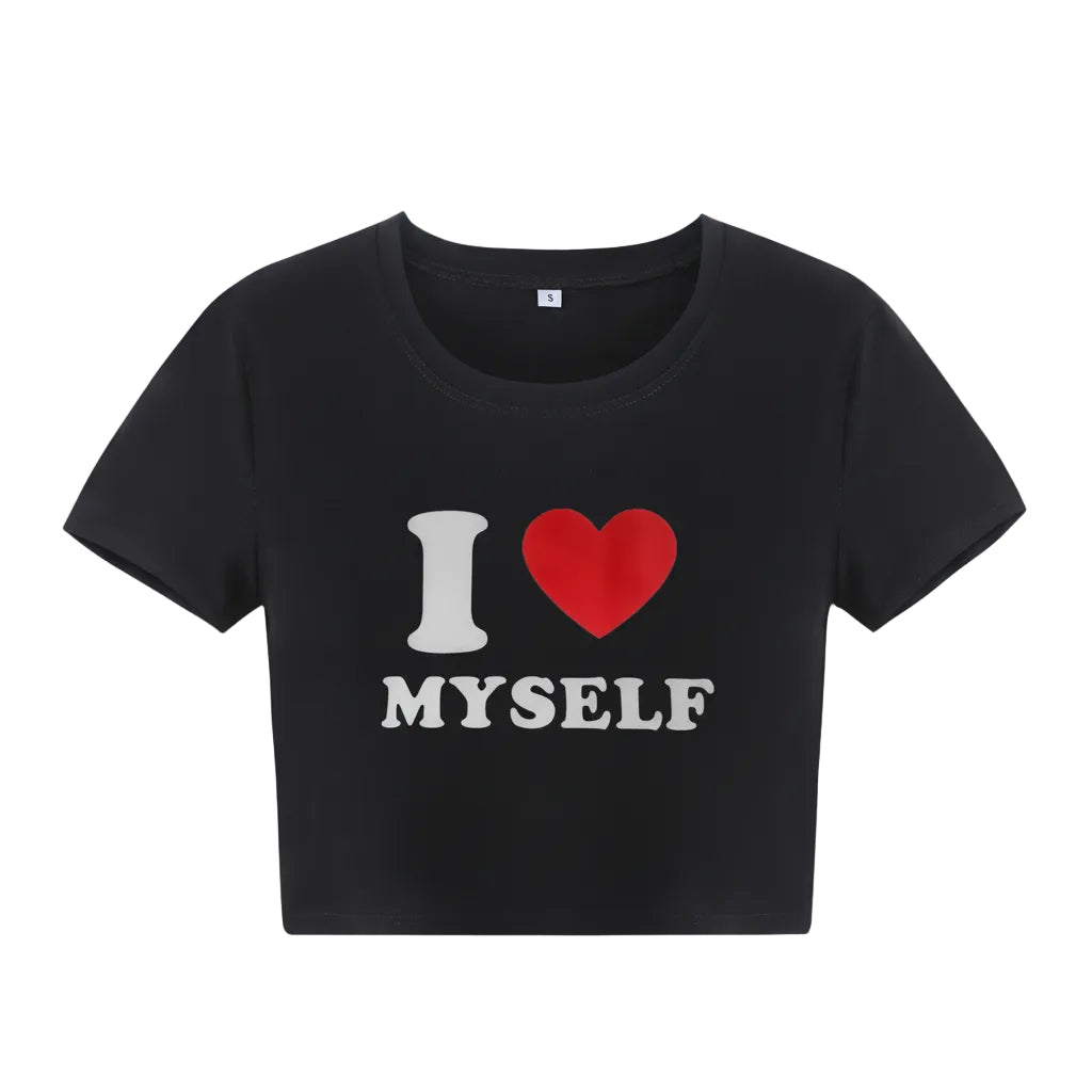 Women’s Letter Print T Shirt Slim Fit Short Sleeve Cotton Pullover Short Length