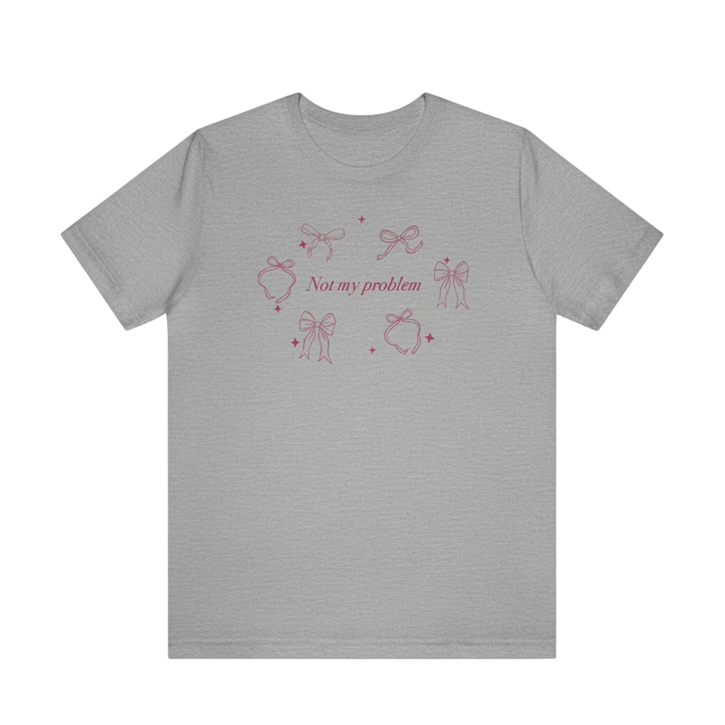 Women’s Ribbon Bow T Shirt Printed Short Sleeve Cotton Casual Style