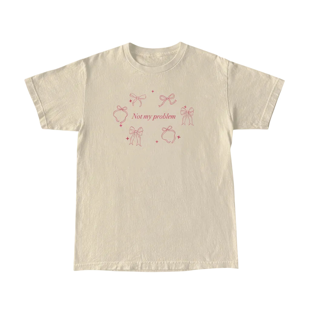Women’s Ribbon Bow T Shirt Printed Short Sleeve Cotton Casual Style