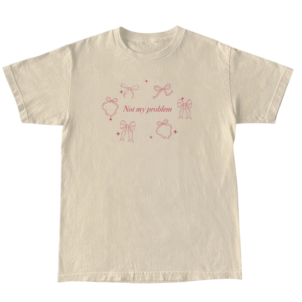 Women’s Ribbon Bow T Shirt Printed Short Sleeve Cotton Casual Style