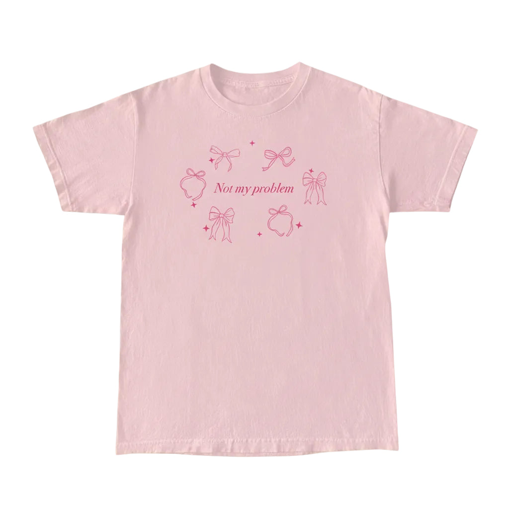 Women’s Ribbon Bow T Shirt Printed Short Sleeve Cotton Casual Style
