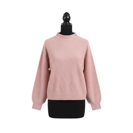 Women’s Half Neck Sweater Solid Color Knit Sweater Pullover