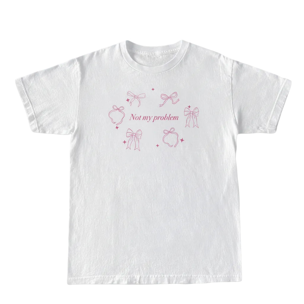 Women’s Ribbon Bow T Shirt Printed Short Sleeve Cotton Casual Style